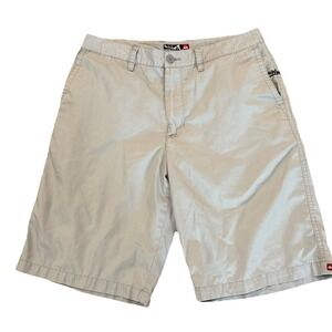Vintage Quicksilver Grey Board Shorts Mens 34 Y2K Embroidered Logo